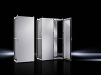 Шкаф серии TS с монтажной платой 1000х2000х600mm 2-х створчатая дверь, RAL7035